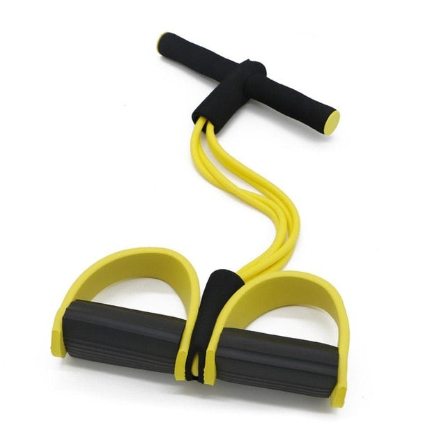 Faixa de Resistência Elástica Pedal 4 Tubos Látex Extensor Elástico para Exercícios de Pilates Academia Em Casa Yoga Fitness Abdominal Perda de Peso